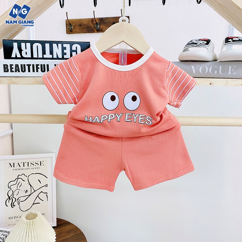 Bộ cộc sơ sinh màu in chất liệu thun co giãn