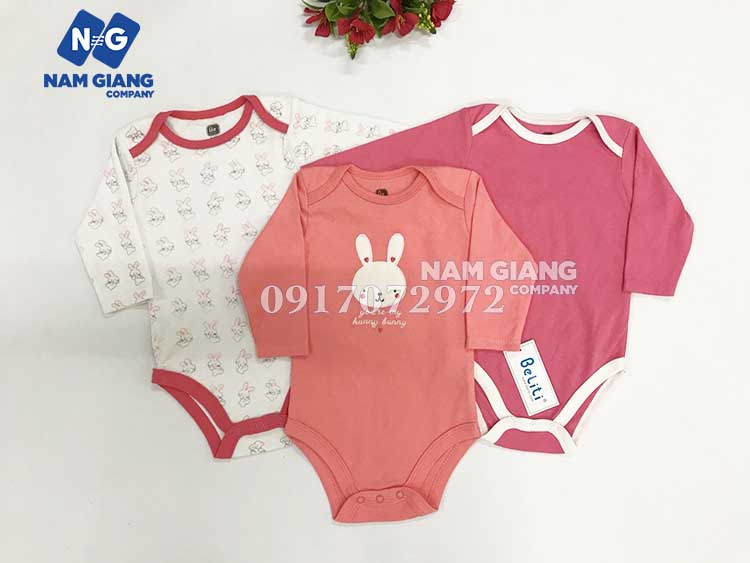 Body suit đóng bỉm dài tay (Sét 3c)