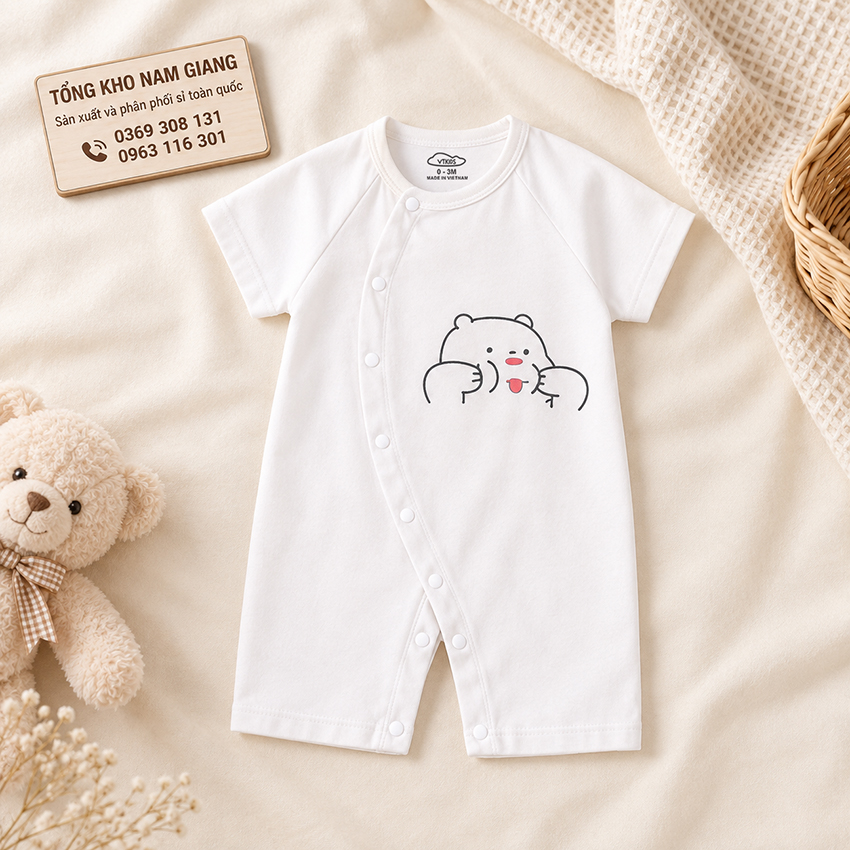 Body sơ sinh cộc tay thun lạnh VTKids VTBODY18