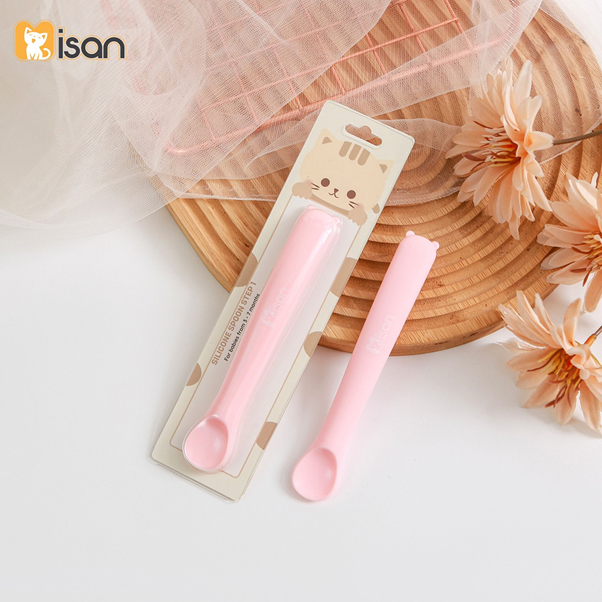 Thìa ăn dặm silicon Misan cho bé (3-7m)