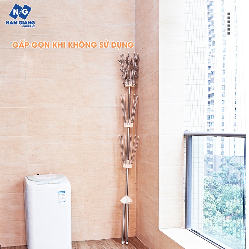 Cây phơi đồ thông minh gấp gọn 3 tầng UMOO