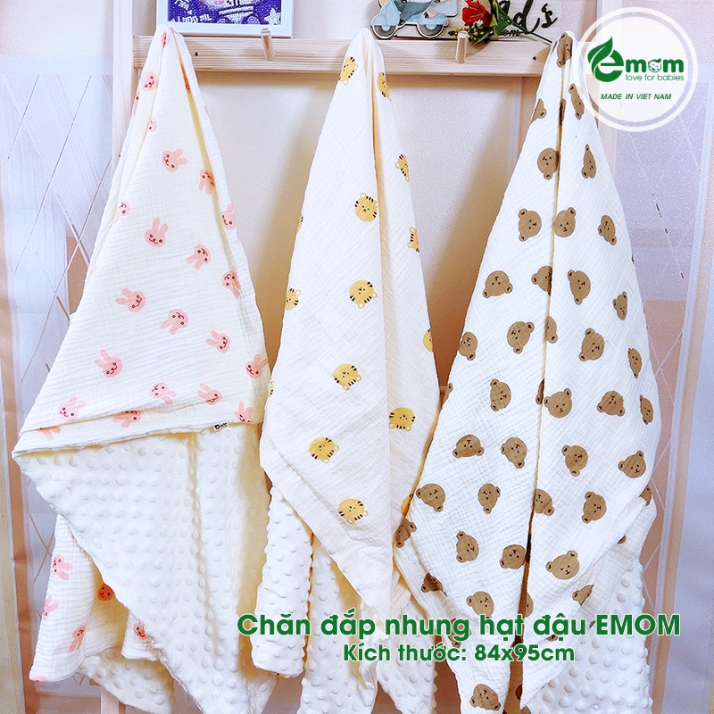 Chăn đắp nhung hạt đậu EMOM 84x95cm