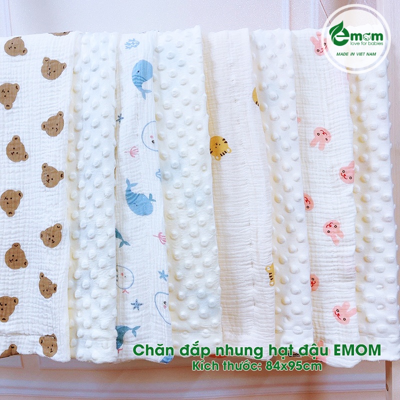 Chăn đắp nhung hạt đậu EMOM 84x95cm