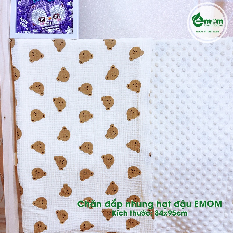 Chăn đắp nhung hạt đậu EMOM 84x95cm