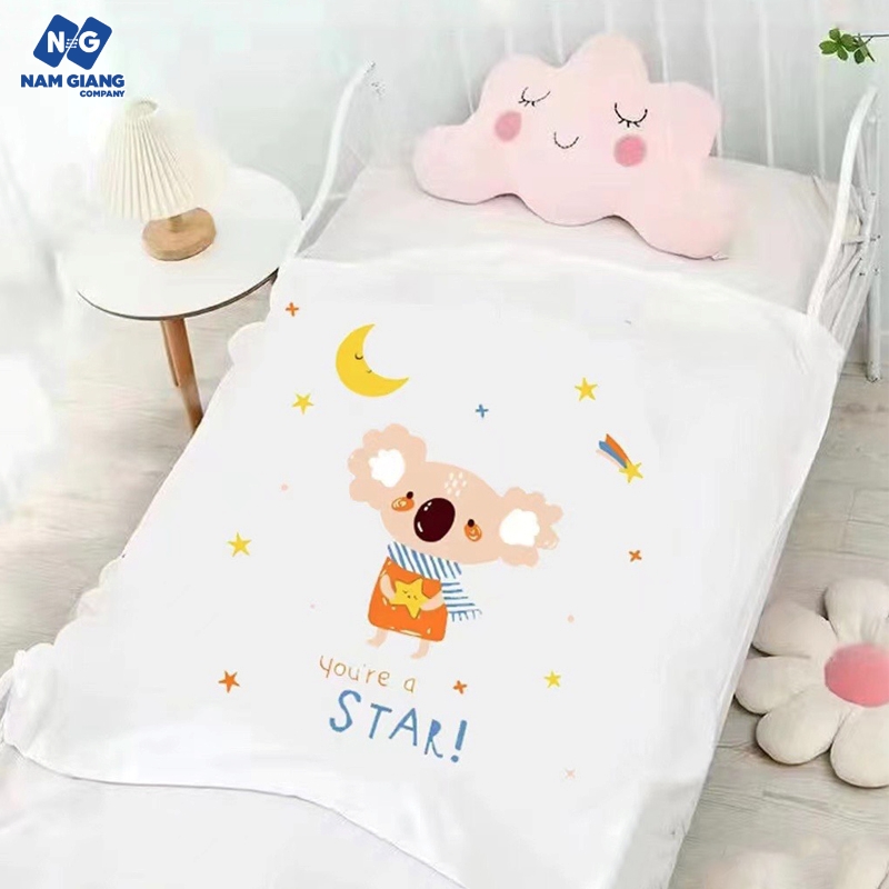 Chăn lụa túi gấu POPULAR cho bé