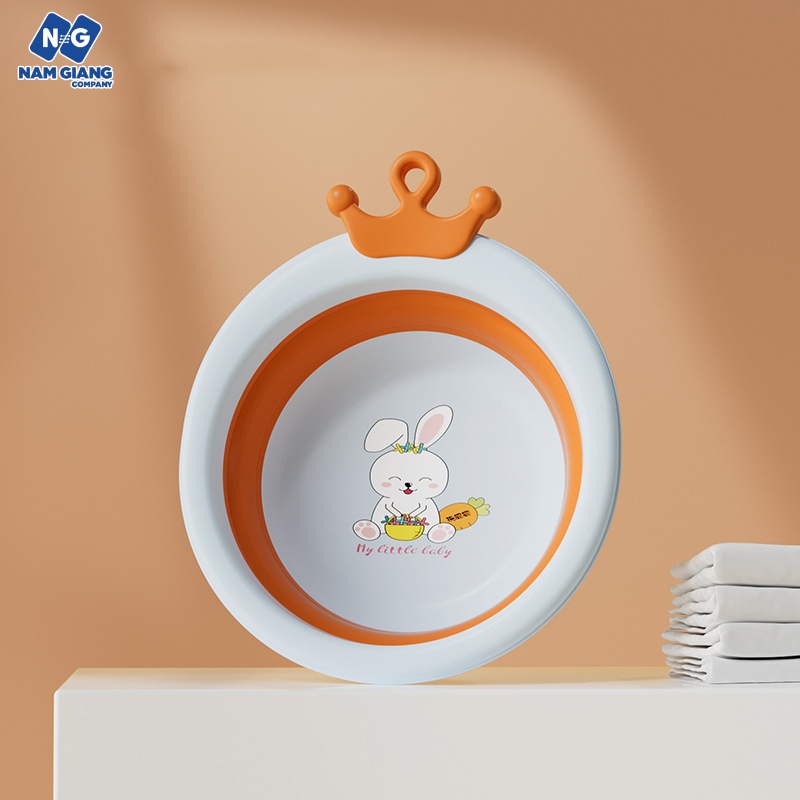 Chậu rửa mặt gấp gọn thông minh hình thỏ