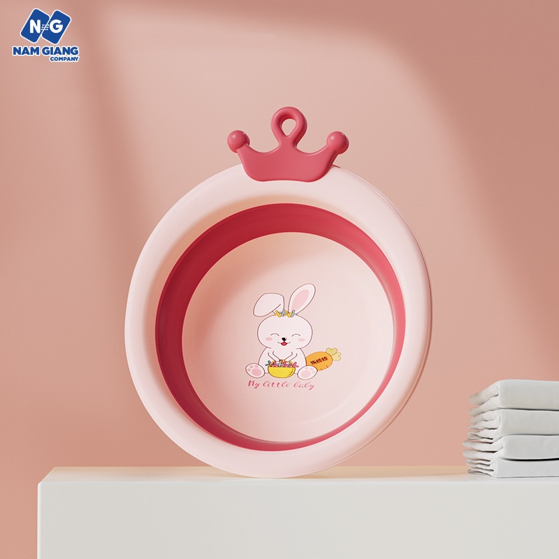Chậu rửa mặt gấp gọn thông minh hình thỏ