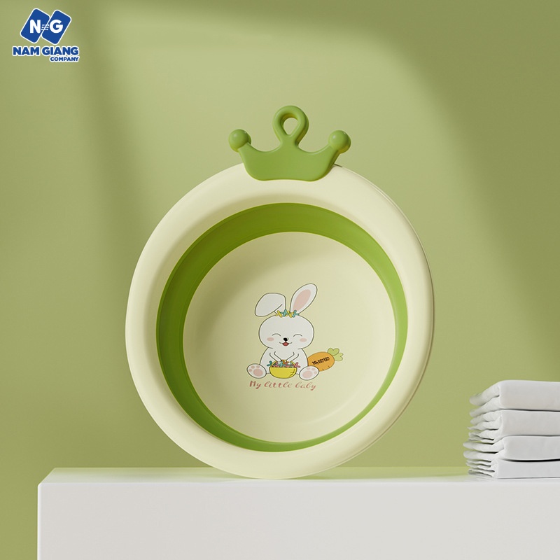 Chậu rửa mặt gấp gọn thông minh hình thỏ
