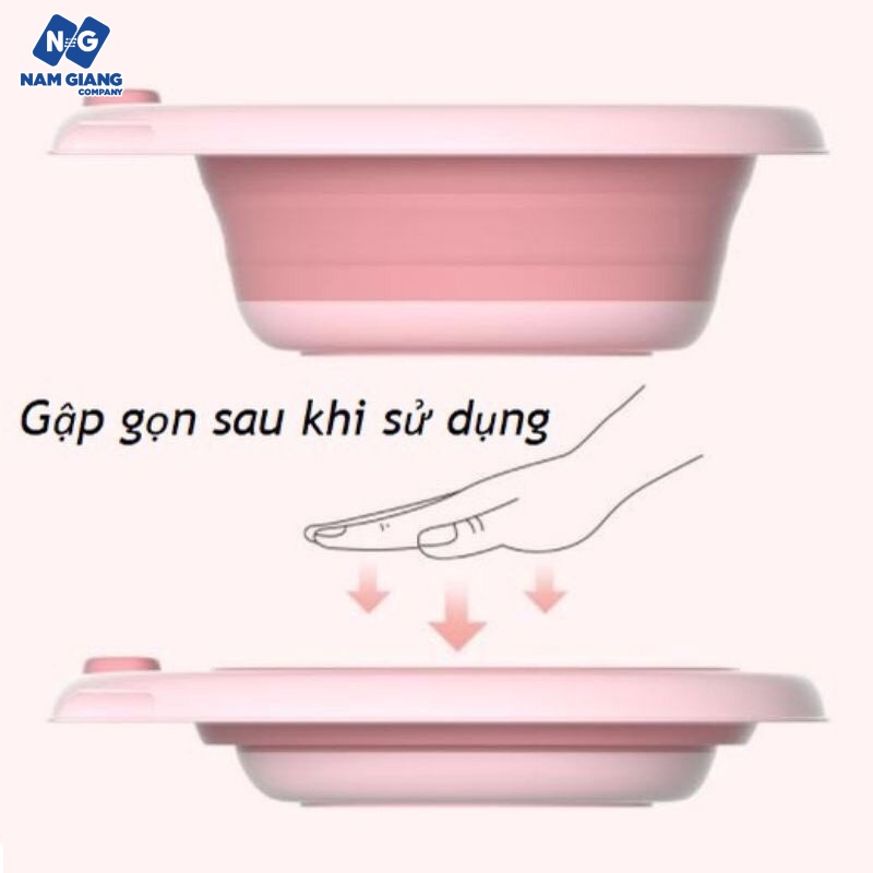 Chậu rửa mặt gấp gọn thông minh hình sư tử