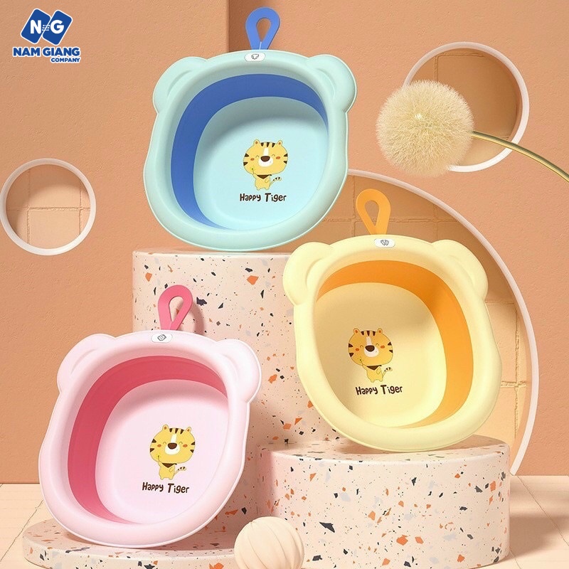 Chậu rửa mặt gấp gọn thông minh hình sư tử