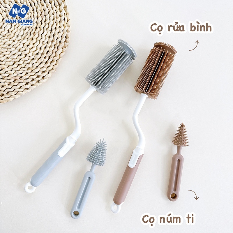 Cọ bình sữa silicon HONPER 2 chi tiết