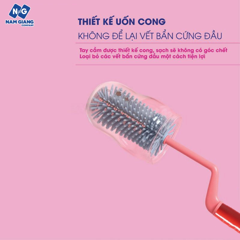 Cọ bình sữa KICHI silicon 2 chi tiết