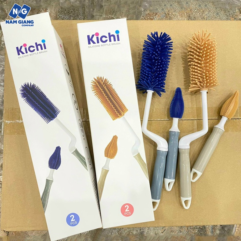 Cọ bình sữa KICHI silicon 2 chi tiết