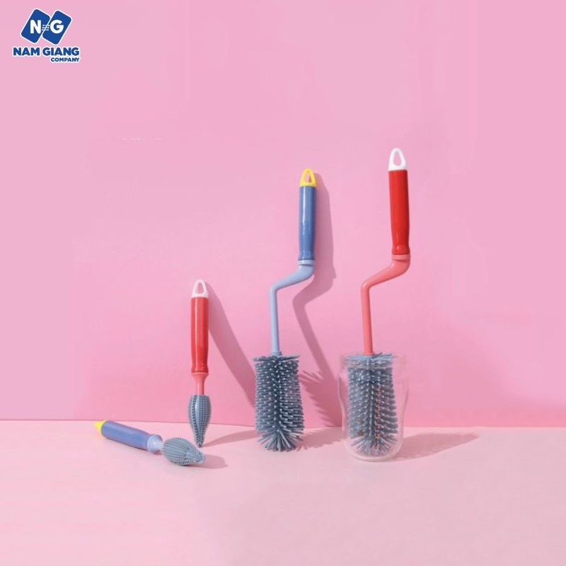 Cọ bình sữa KICHI silicon 2 chi tiết