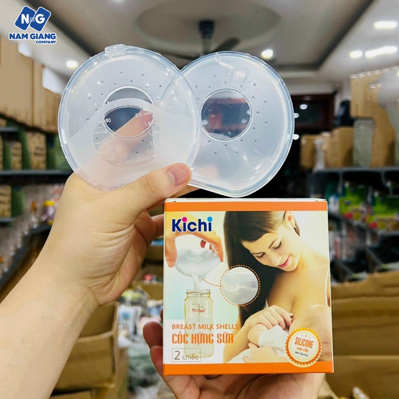 Cốc hứng sữa silicon kichi (Sét 2C)