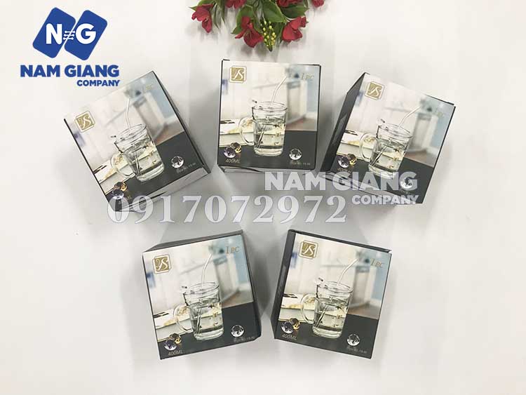 Cốc pha sữa thủy tinh có vạch chia