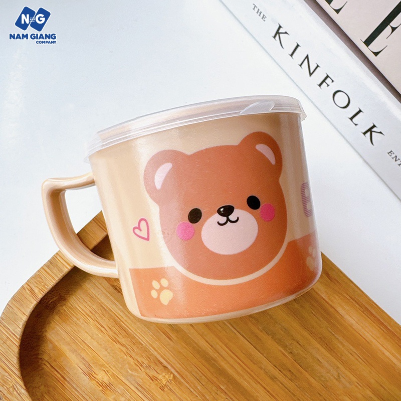 Cốc uống nước HONPER 350ml có nắp