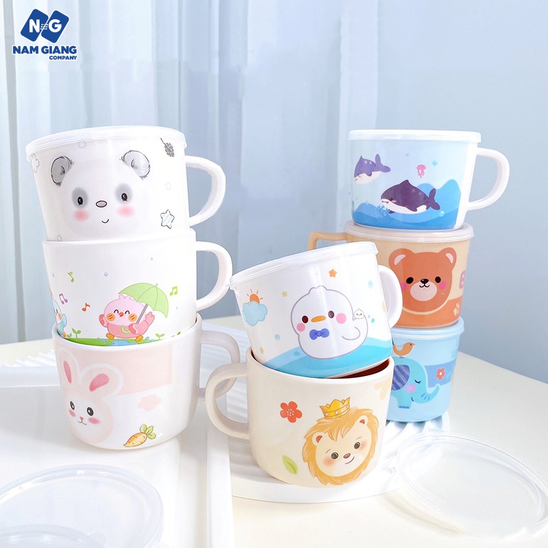 Cốc uống nước HONPER 350ml có nắp