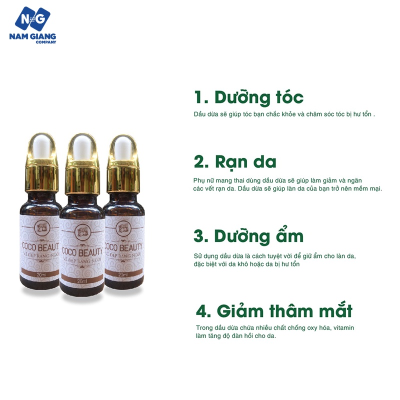 Dầu dừa chống rạn da cho mẹ COCO BEAUTY 20ml
