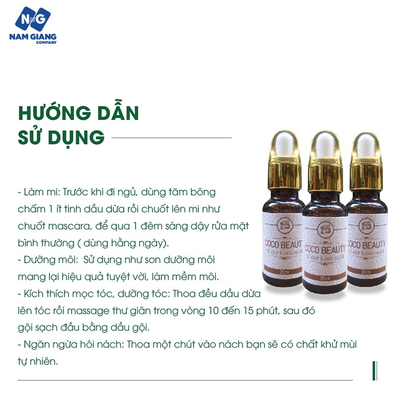 Dầu dừa chống rạn da cho mẹ COCO BEAUTY 20ml