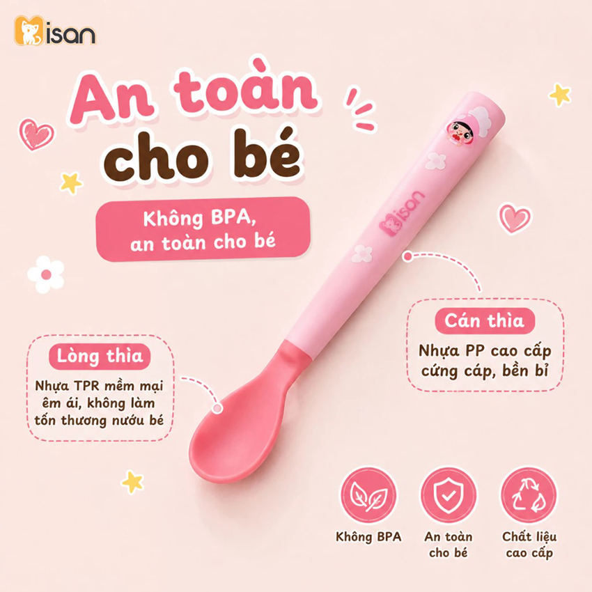 Thìa đầu mềm báo nóng silicon Misan