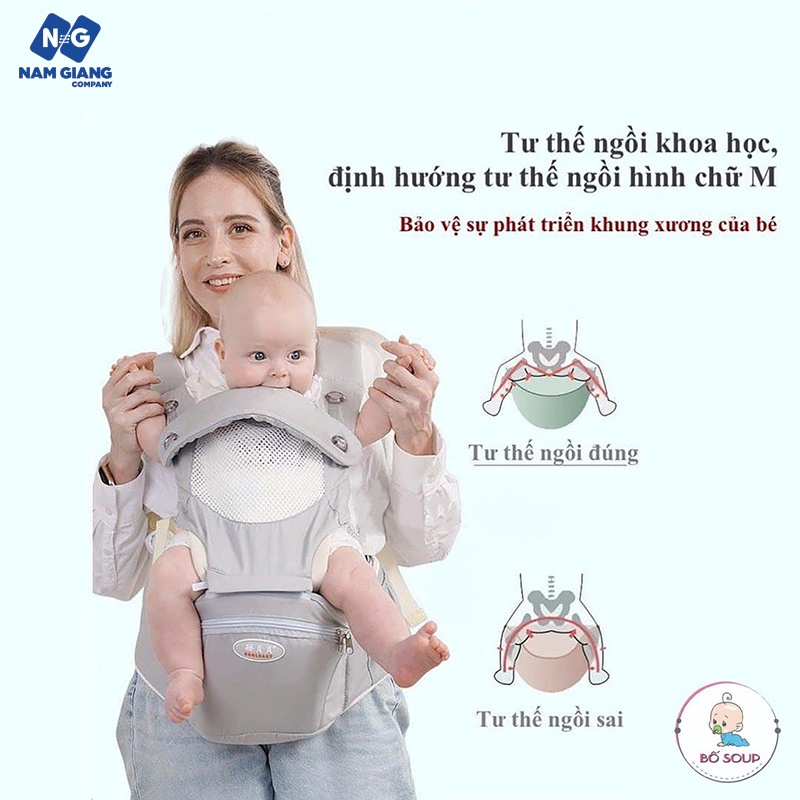Địu em bé sơ sinh cao cấp honper 9 tư thế