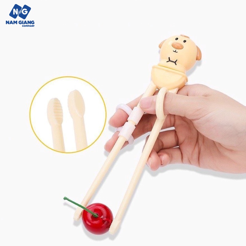 Đũa tập ăn xỏ ngón hoạt hình cho bé tập ăn dặm