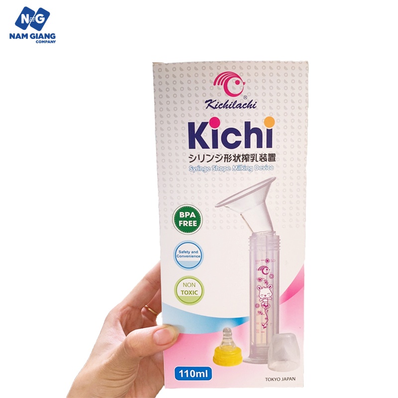 Dụng cụ hút sữa xilanh Kichi 110ml (Kèm cọ rửa)