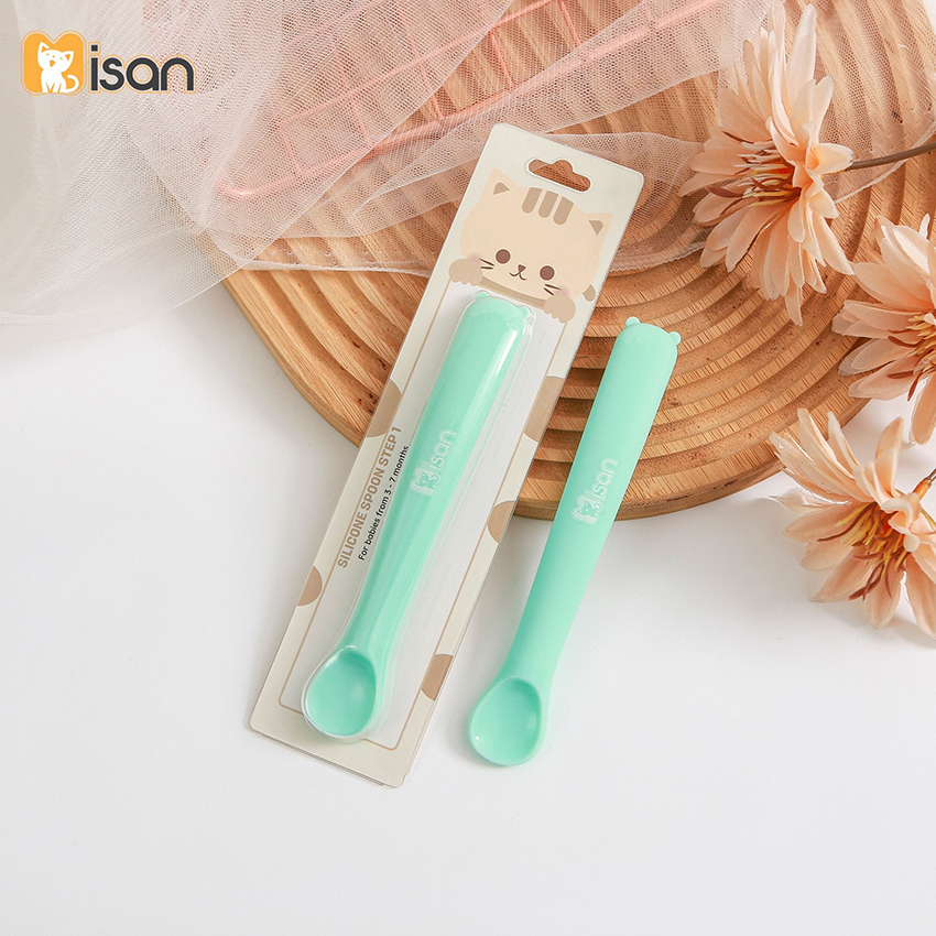 Thìa ăn dặm silicon Misan cho bé (3-7m)