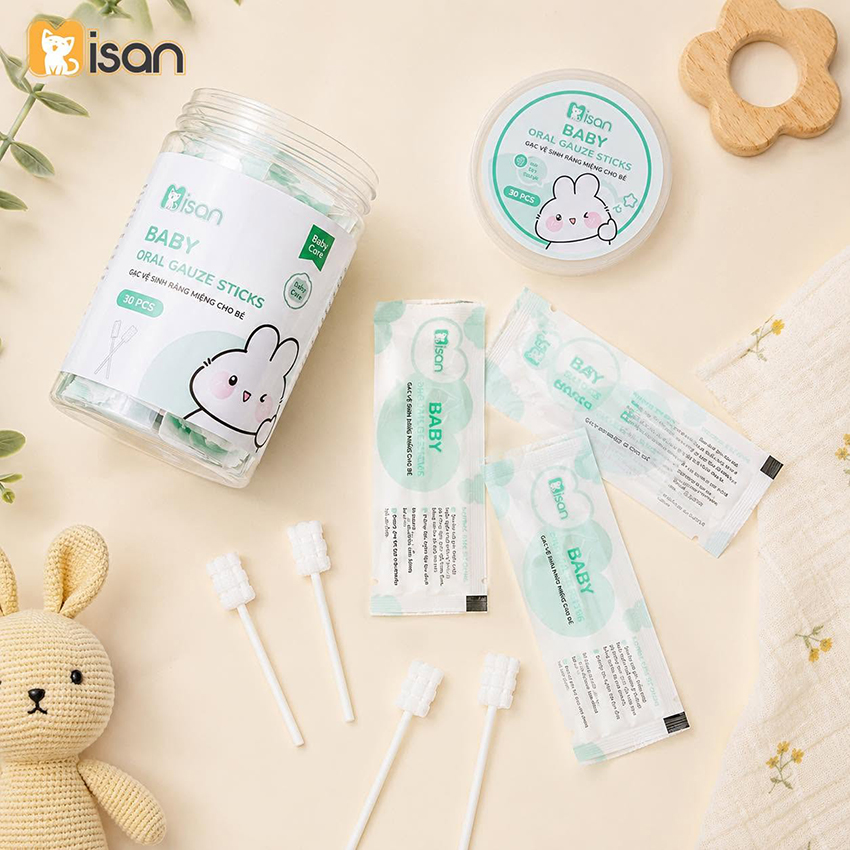 Gạc rơ lưỡi que Misan hộp 30 tưa
