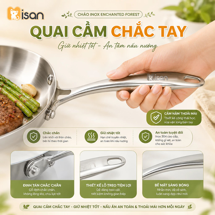 Chảo inox chống dính Misan 16cm