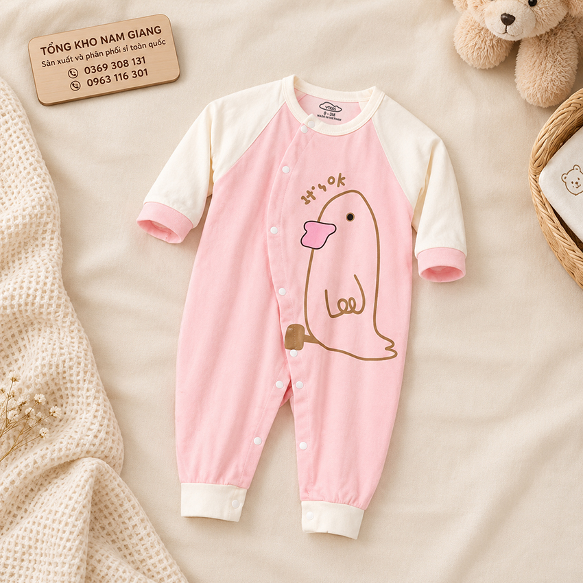 Body sơ sinh dài tay thun lạnh VTKids VTBODY15