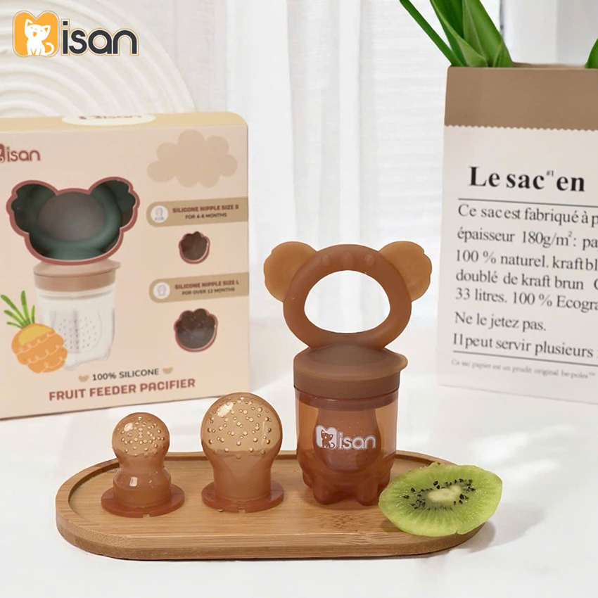 Túi nhai ăn dặm Misan hình gấu