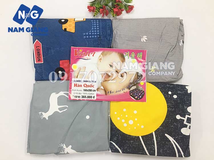 Ga chống thấm cotton violet (1m6x2m)