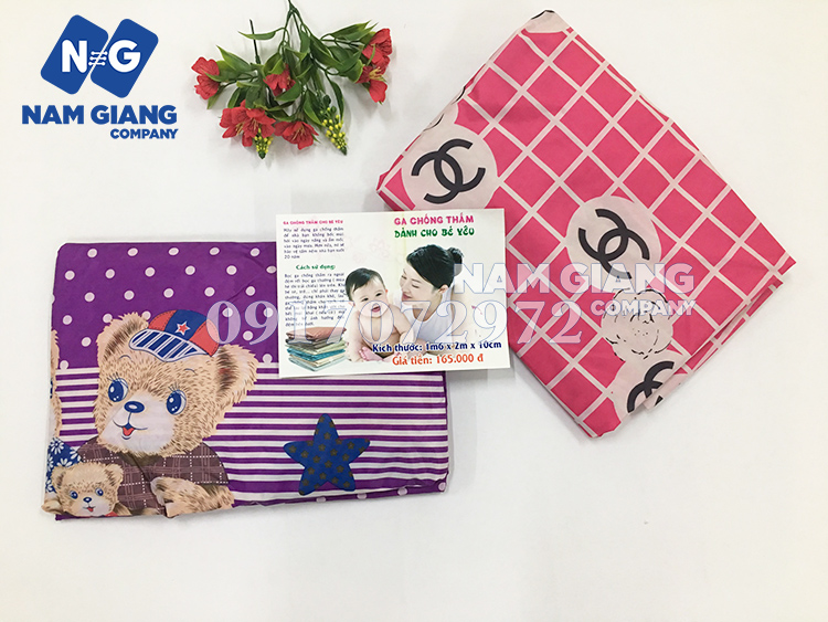 Ga chống thấm trẻ em in hình (1m6 x2mx10cm)