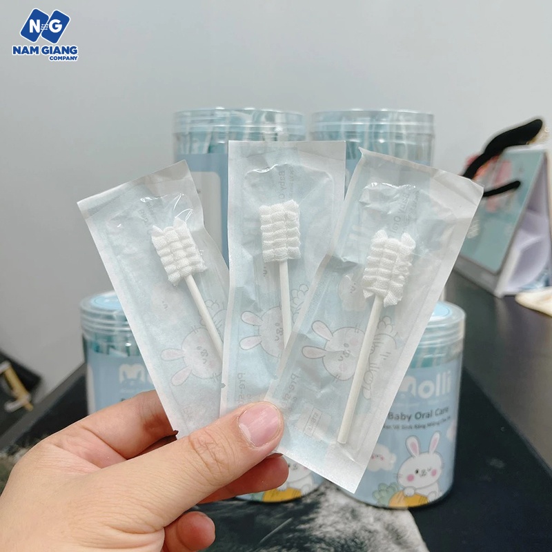 Gạc rơ lưỡi MOLLI tưa que