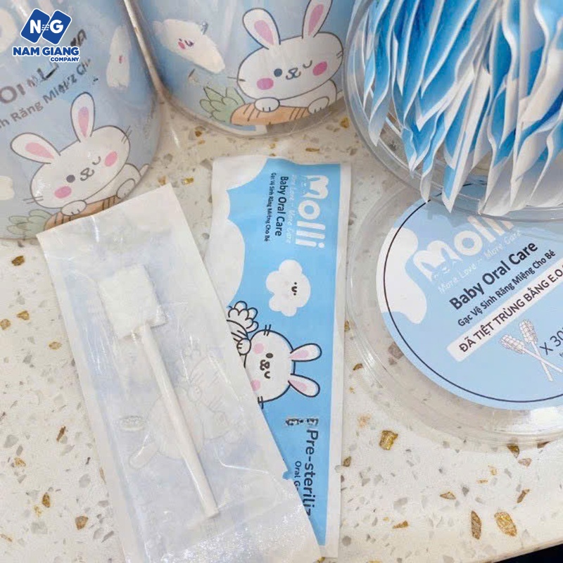Gạc rơ lưỡi MOLLI tưa que