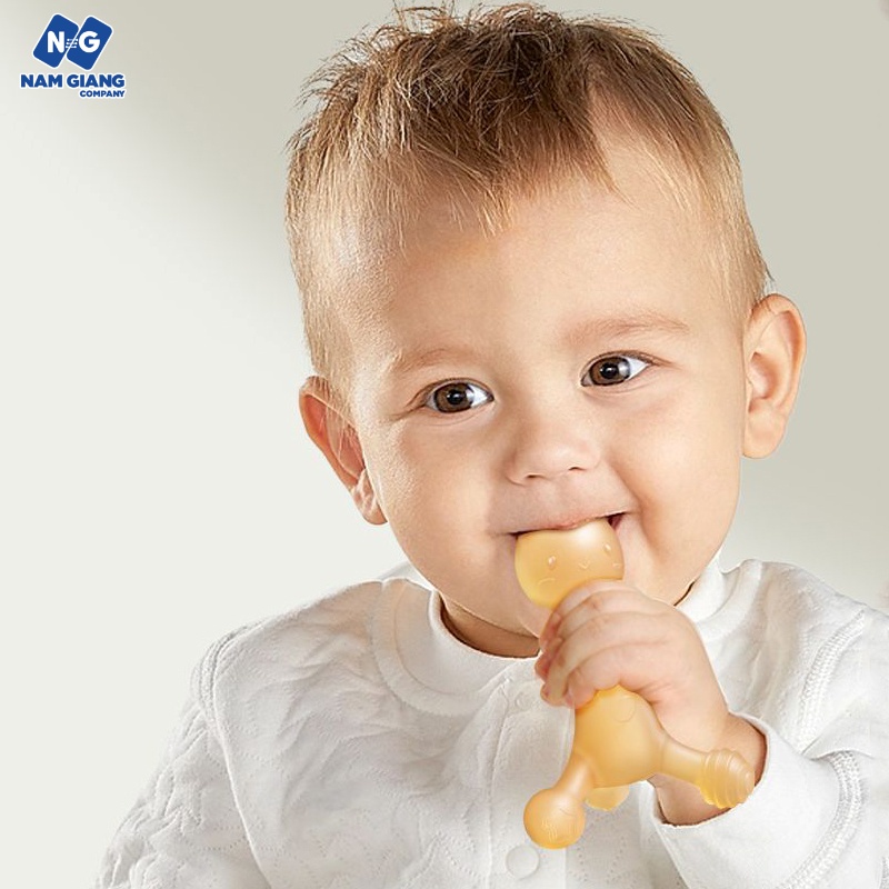 Gặm nướu silicon thỏ cà rốt kèm hộp