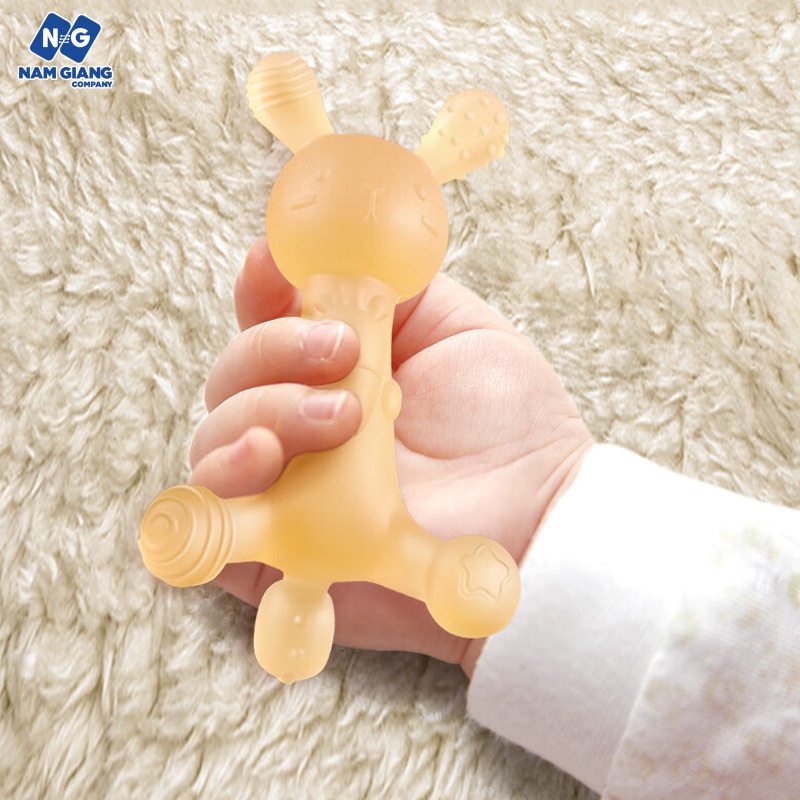 Gặm nướu silicon thỏ cà rốt kèm hộp