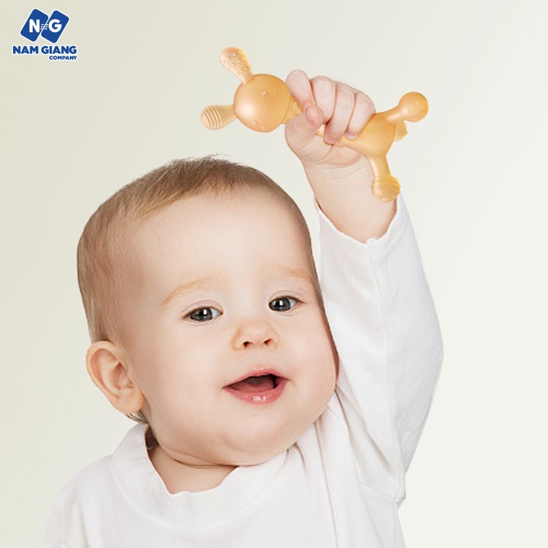 Gặm nướu silicon thỏ cà rốt kèm hộp