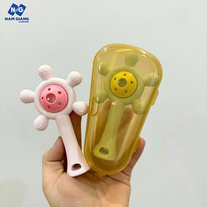 Gặm nướu xúc xắc silicon lục lạc có nhạc