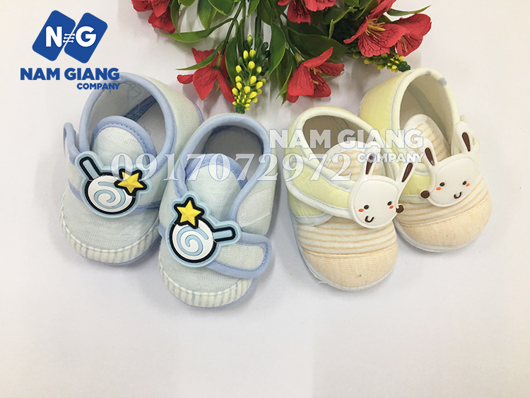 Giày tập đi chống trượt kẻ ngang đế vải