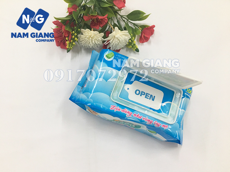 Giấy ướt Rico không mùi xanh 100 tờ (thùng 24 gói)
