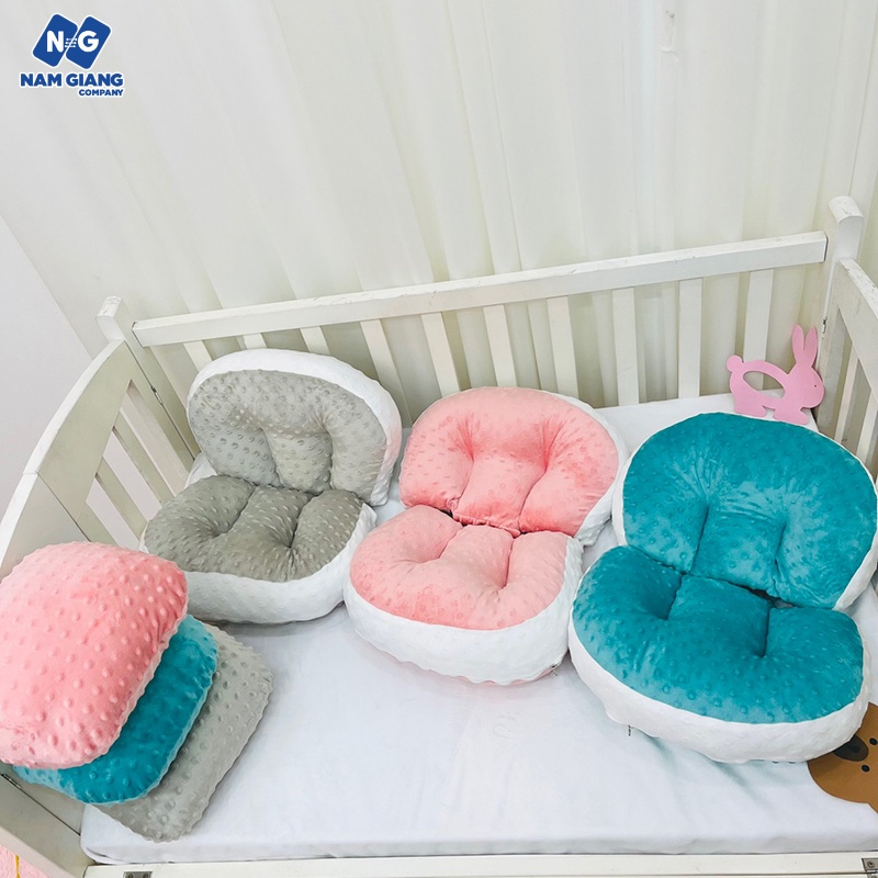 Gối bầu cánh tiên nhung kèm gối phụ