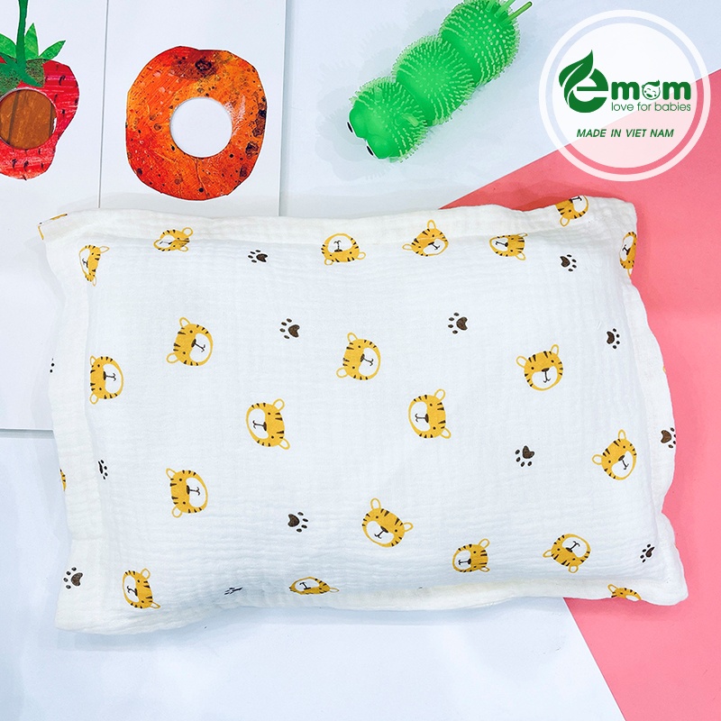 Gối bông muslin EMOM BEAUTY