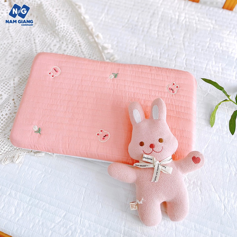 Gối cao su BOONA trần bông thêu