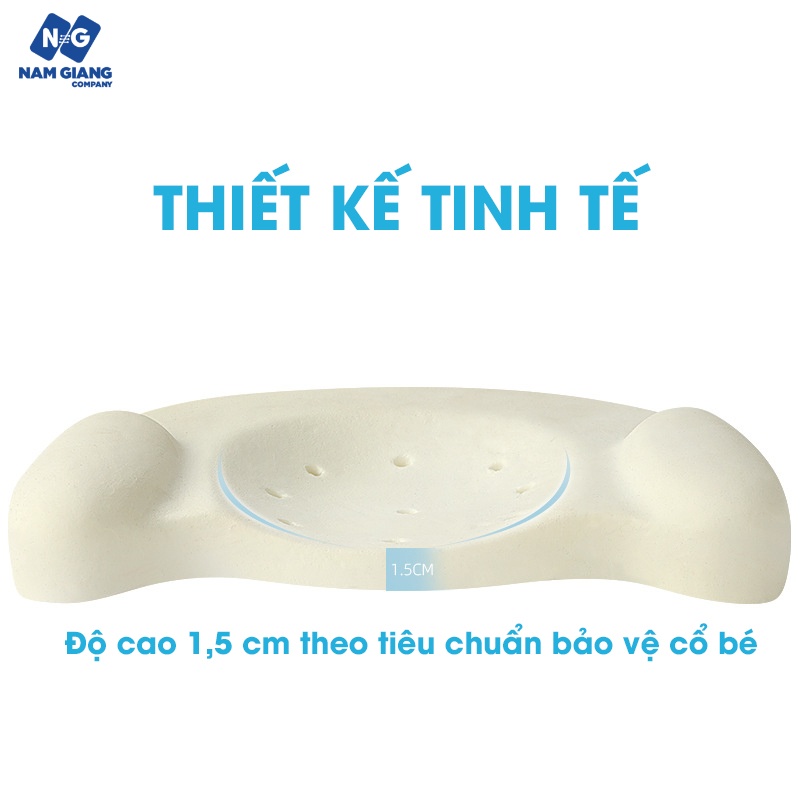 Gối cao su non chống méo, bẹt đầu Hiền trang (lõm)