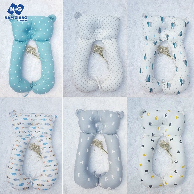 Gối chặn chữ U cho bé họa tiết