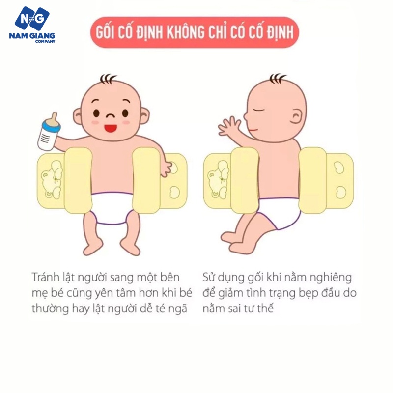 Gối chặn định hình đầu BOONA xô muslin