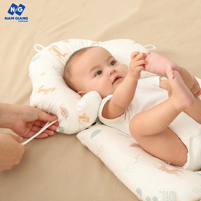 Gối chữ U (chặn) nấm xô muslin 3 chức năng